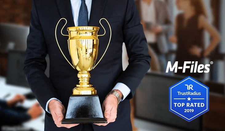 O M-Files ganha prêmio TrustRadius: melhor software de gerenciamento de conteúdo corporativo 2019